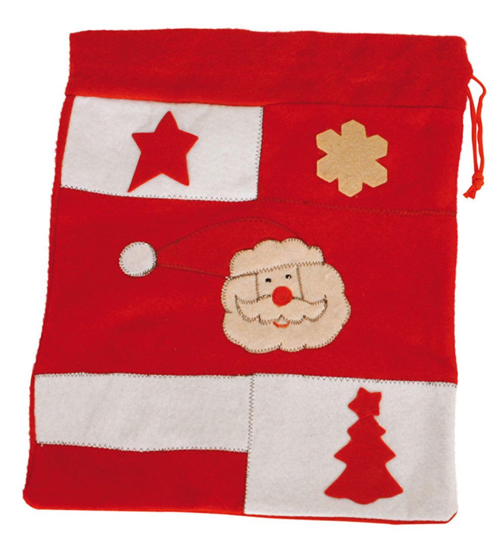 Fries Nikolausstiefel Nikolaus Weihnacht Beutel Sack Geschenkbeutel mit Motiv (1 St), Nikolaus Geschenk Beutel mit einer Schnur