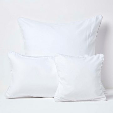 Kissenbezüge Weißer Kissenbezug aus Baumwolle, 30 x 30 cm, Homescapes