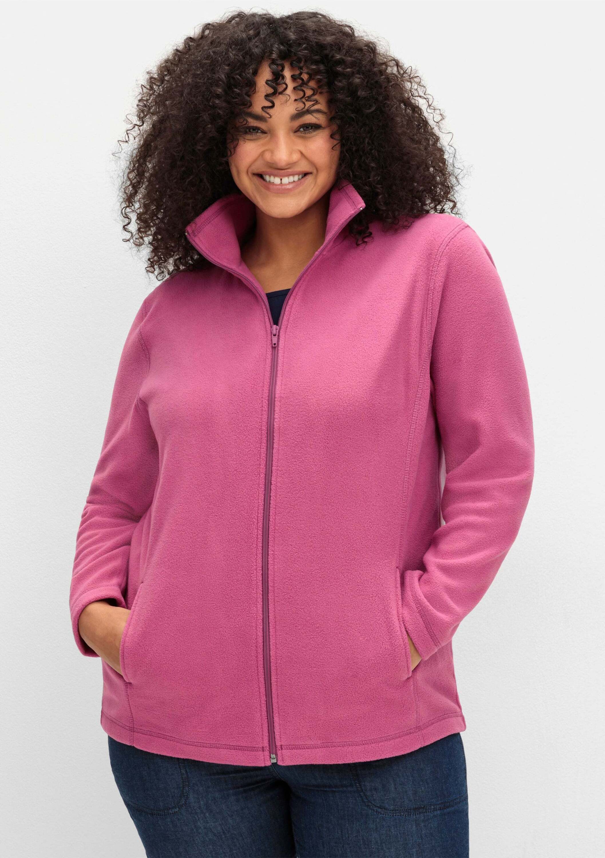 Sieh an! Fleecejacke Fleece-Jacke Langarm