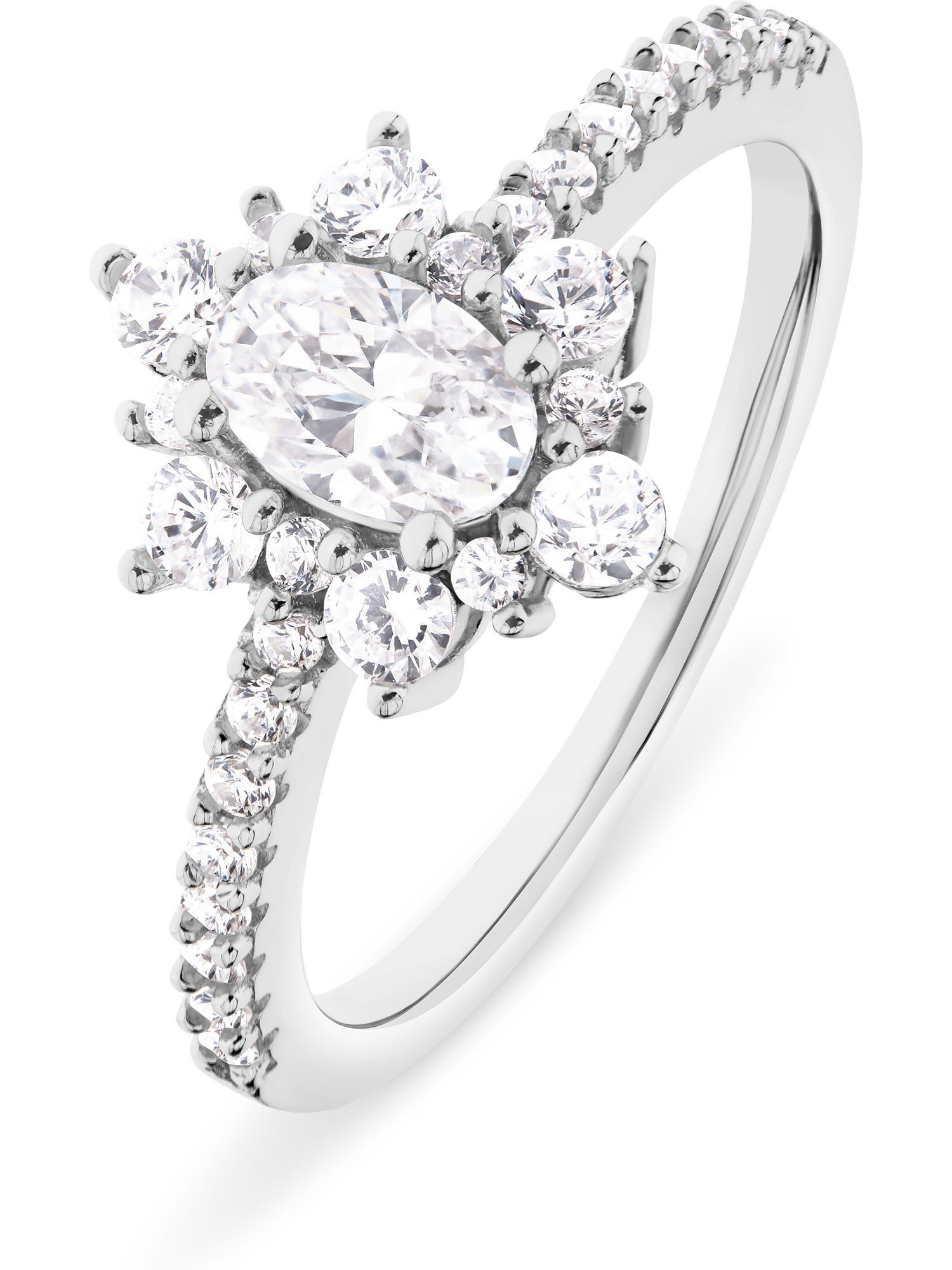 FAVS Silberring FAVS Damen-Damenring 925er Silber 1 Zirkonia, Zirkonia, synthetisch