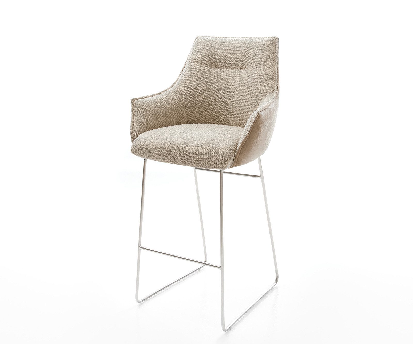 DELIFE Barhocker Alja-Flex, Kufengestell Edelstahl Materialmix Mikrofaser S günstig online kaufen