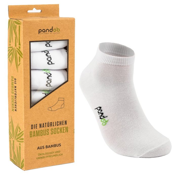pandoo Sneakersocken Sneaker Socken 6er Pack aus Viskose (Bambus Zellstoff)