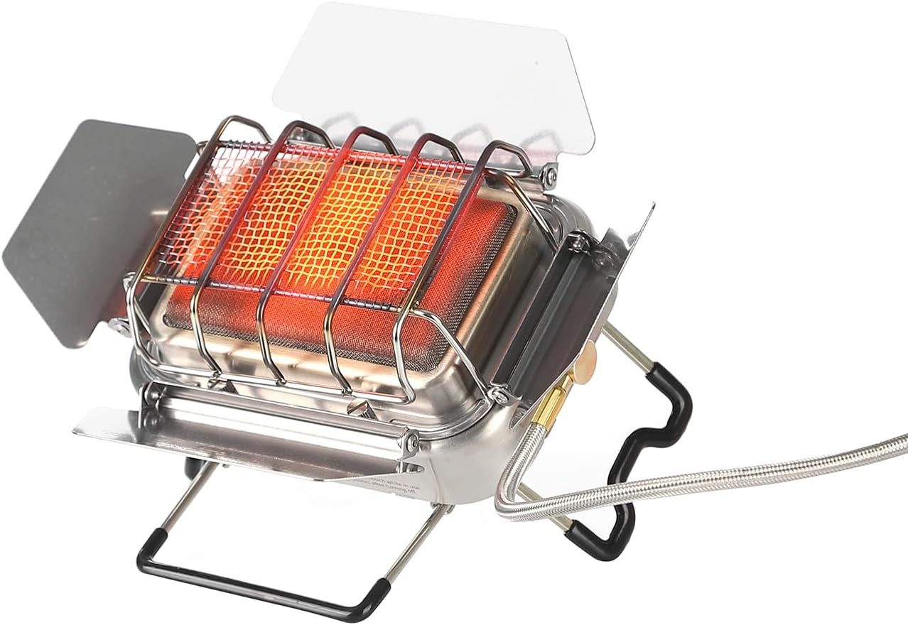 FireMaple Gaskocher Sunflower X 2-in-1 Campingkocher & Outdoor-Heizer, (Packung), Kombinierte Heiz- & Kochfunktion; stabil bei Wind