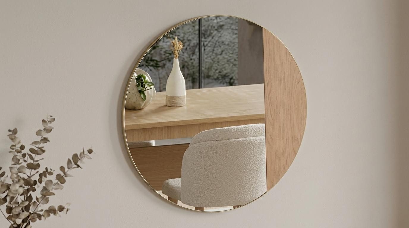 JVmoebel Spiegel Spiegel Stil modern beige bequem praktisch Wohnzimmer komfortabel (1-tlg)
