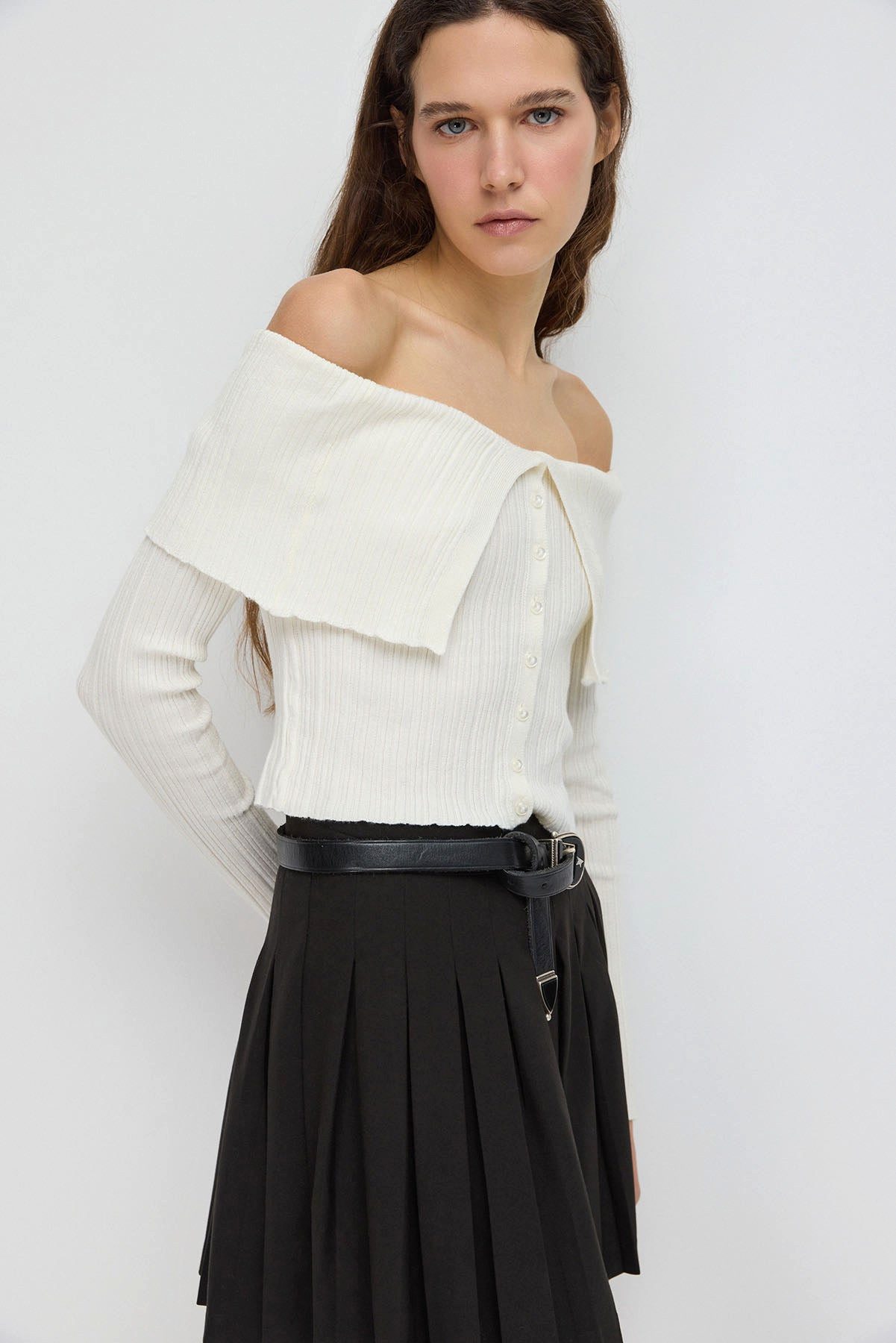 No Matter What Longpullunder Strickpullover mit Knopfdetails