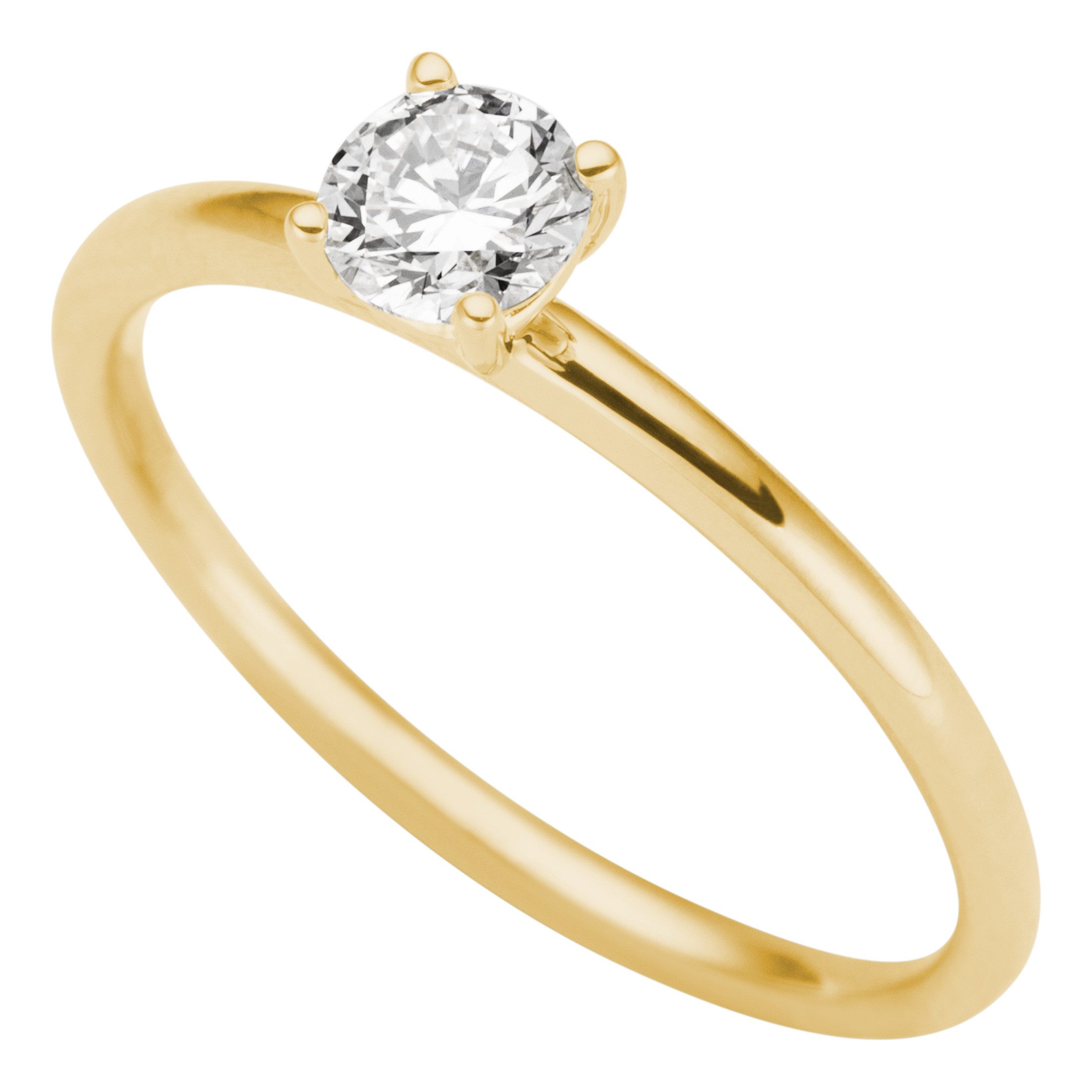 Firetti Goldring Schmuck Geschenk Gold 333 Vorsteckring Verlobung Solitär Lab Grown, mit Brillant
