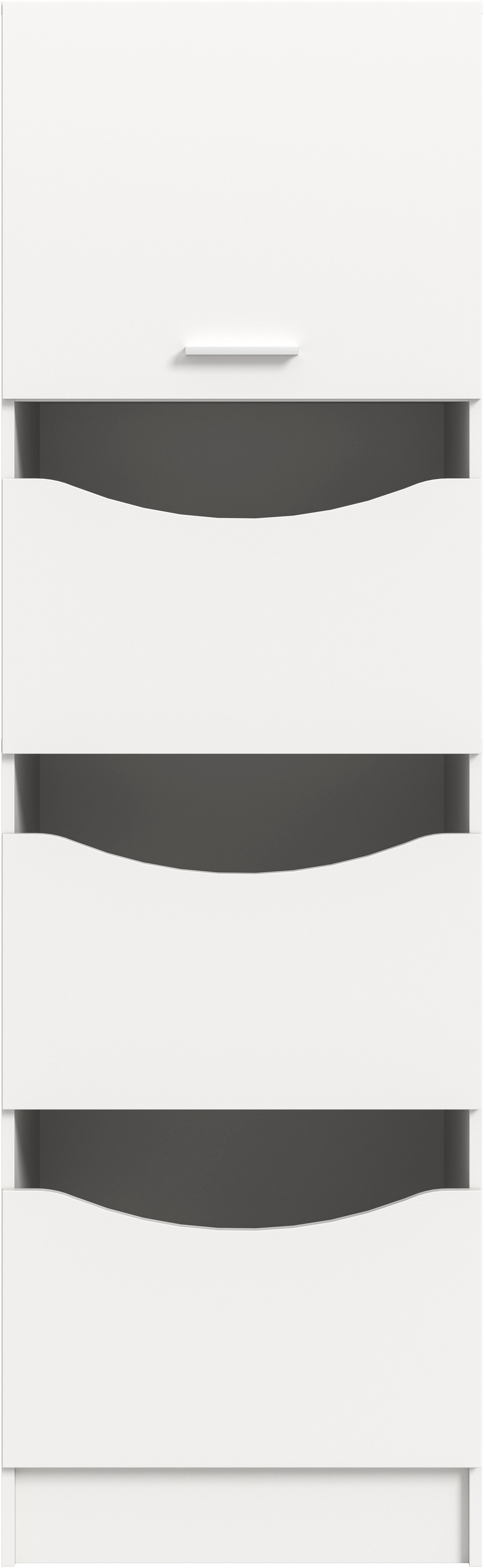 welltime Wäscheschrank FALAS, Höhe 195 cm, 4 Klappen, Wäscheorganizer (1-St., in verschiedenen Farben erhältlich) Universalschrank, Mehrzweckschrank, Badezimmer, Hauswirtschaftsschrank