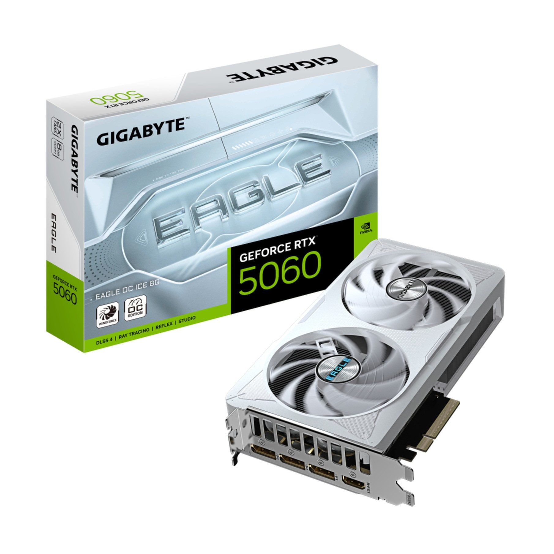 Gigabyte GeForce RTX 5060 EAGLE OC ICE 8G Grafikkarte - 8GB GDDR7, 128bit, PCI- Grafikkarte