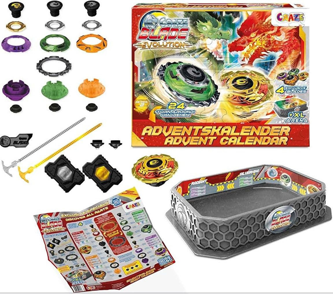 CRAZE Календарі CRAZE BLADE Календарі – Battle Arena, Launcher & Spinner (24-tlg)