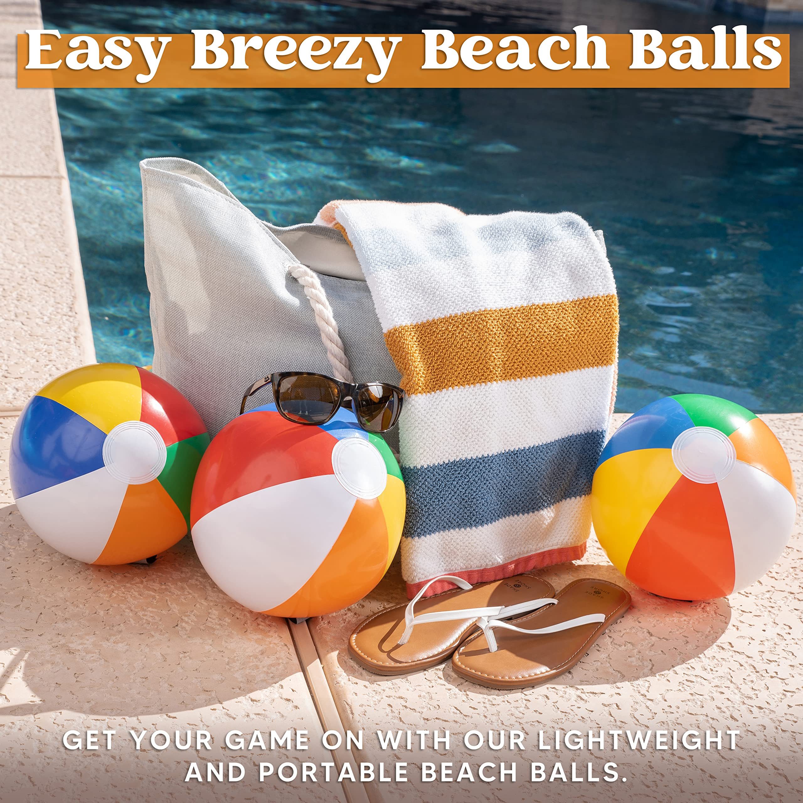 sloosh Beachball SLOOSH 12 Stück Wasserball aufblasbar,Strandball, Wasserball Kinder (12-St)