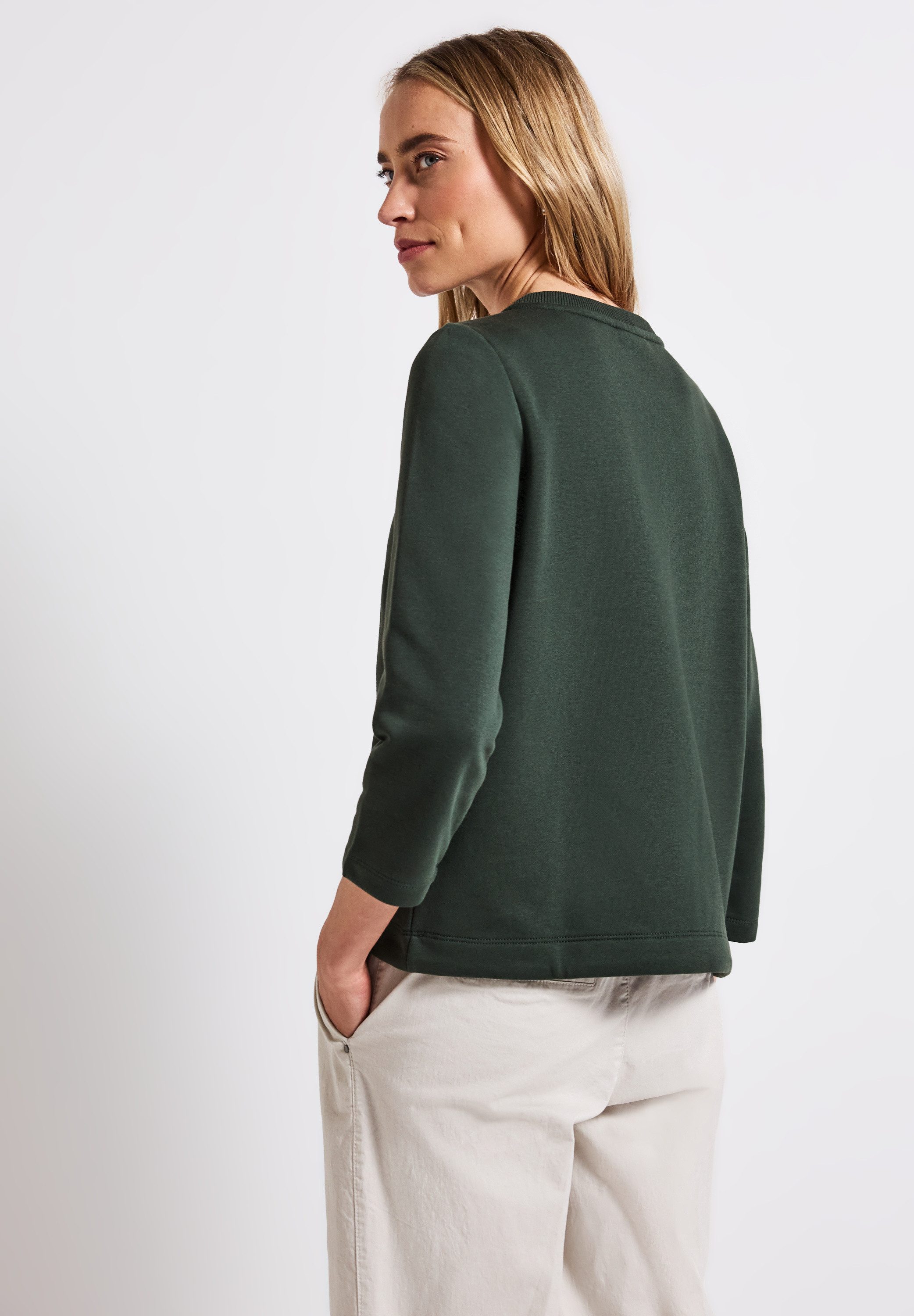 STREET ONE Sweatshirt mit elastischem Materialmix günstig online kaufen