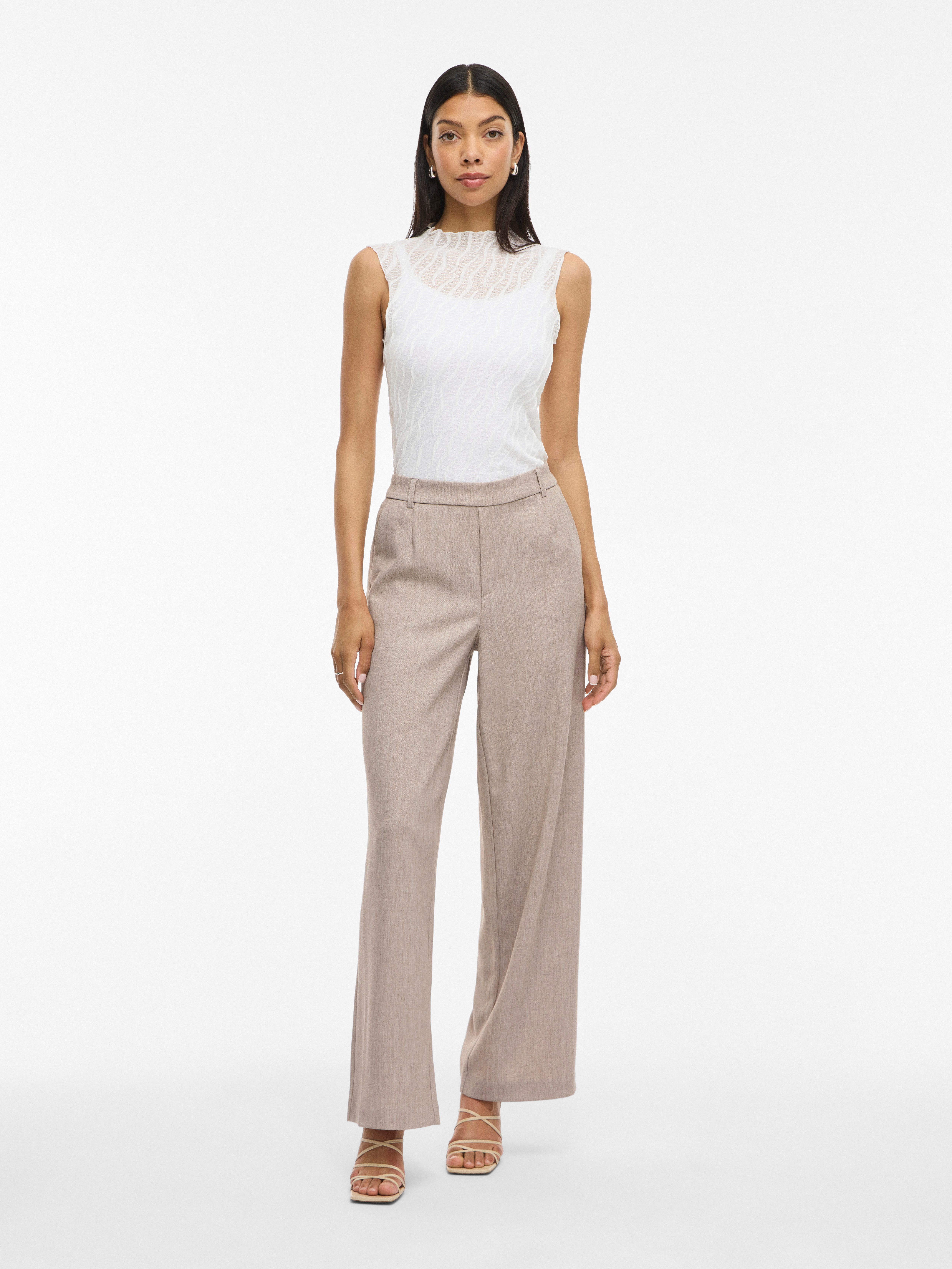 Vila Anzughose VIVARONE HW WIDE PANT - NOOS Materialmix, slim fit