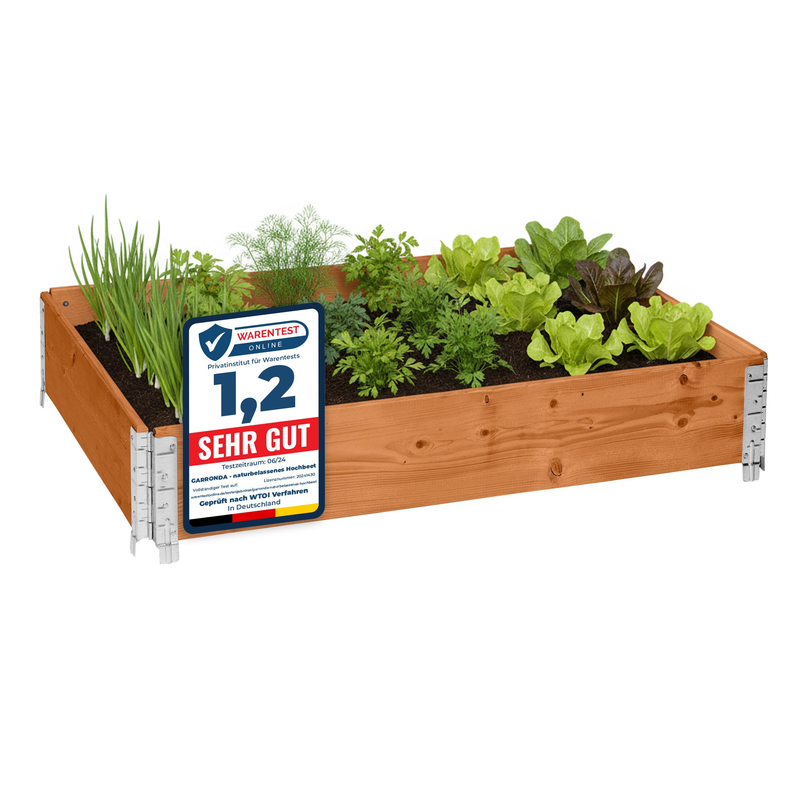 Garronda Hochbeet-Profil Palettenrahmen 120x80x20 cm Hochbeet Holz für Pflanzen GD-0075 (1-St)