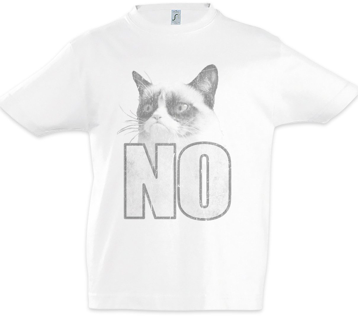 Print-Shirt Grumpy No Cat Kinder T-Shirt Ktty Sweet Kitten Cats Katze Katzen Nein