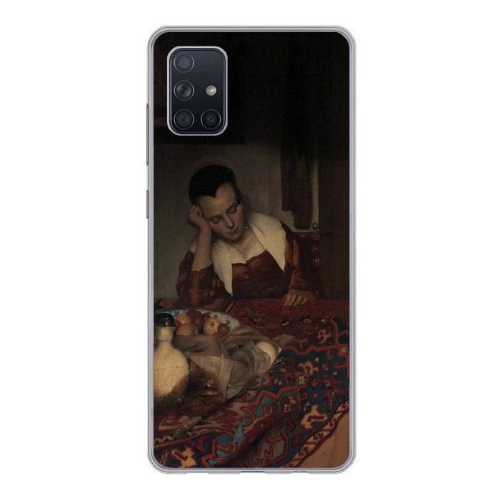 MuchoWow Handyhülle Schlafendes Mädchen - Johannes Vermeer Phone Case Handyhülle Samsung Galaxy A71 Silikon Schutzhülle