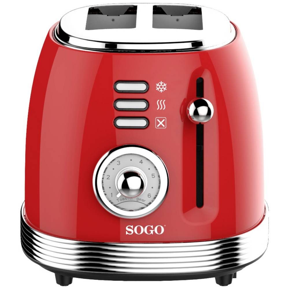 Sogo Toaster 2-Scheiben-Toaster Eternal Retro Serie TOS-SS-5460, Kontrollleuchte, Toastfunktion
