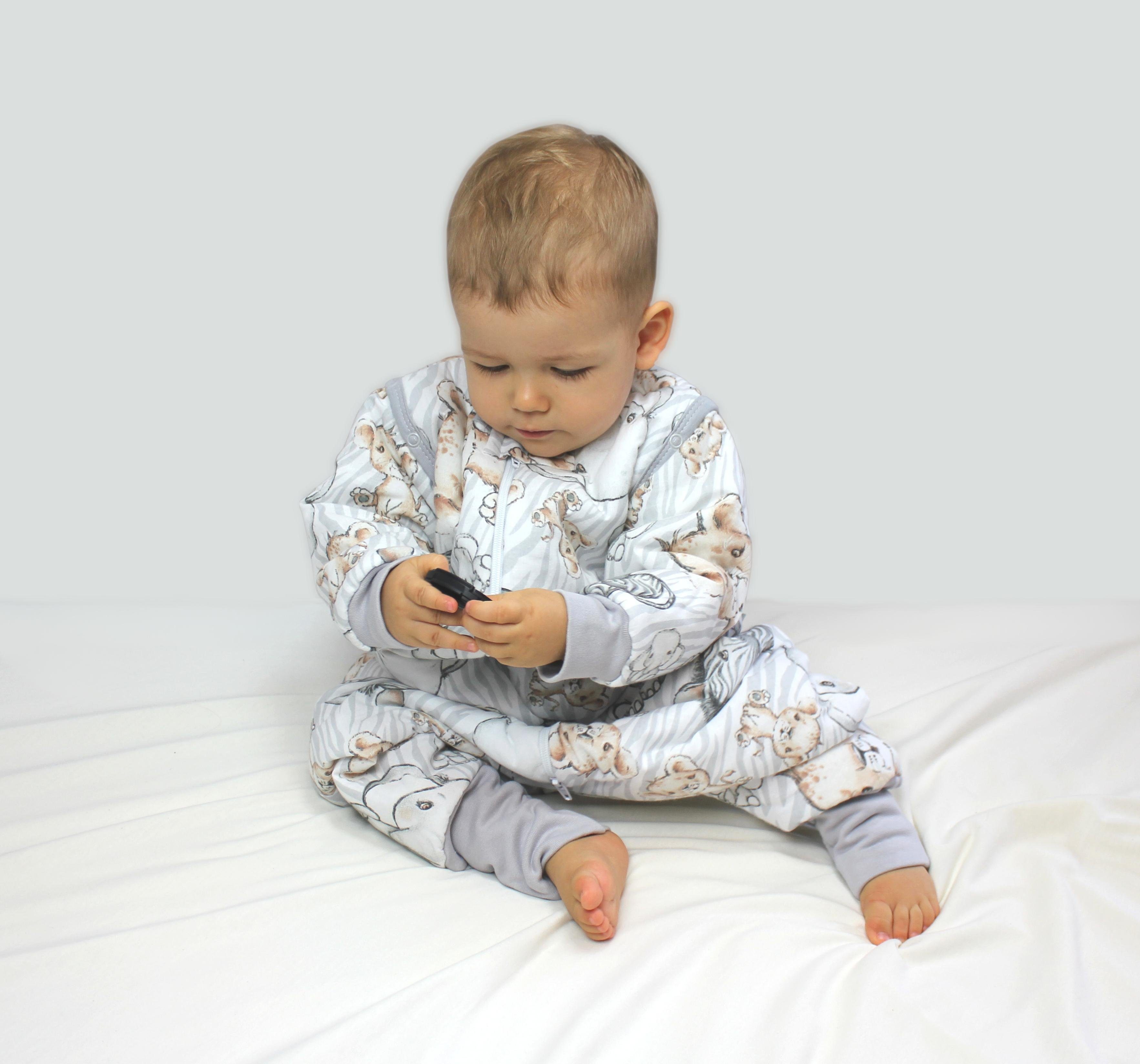Safari Armen und mit Babyschlafsack Beinen TupTam zertifiziert, Unisex Winterschlafsack OEKO-TEX