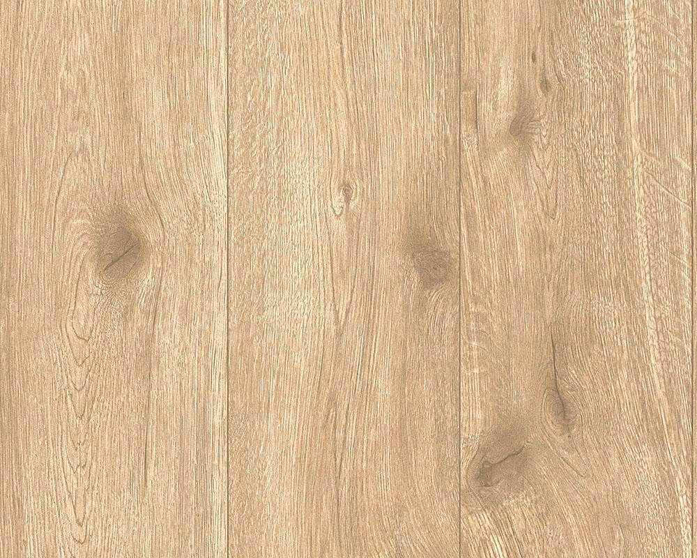 Vliestapete realistisch, Wood`n Stone, glatt, Best St), (1 walls Tapete beige/braun living Holz, of Holzoptik gestreift,