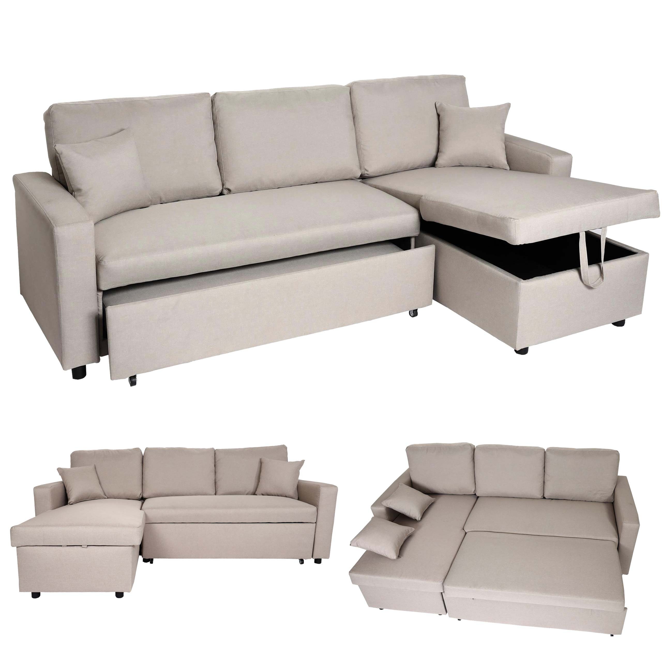 MCW Ecksofa MCW-L17, 3-Sitzer in L-Form, Mit 2 Dekokissen, Max. Belastbarkeit: 360 kg