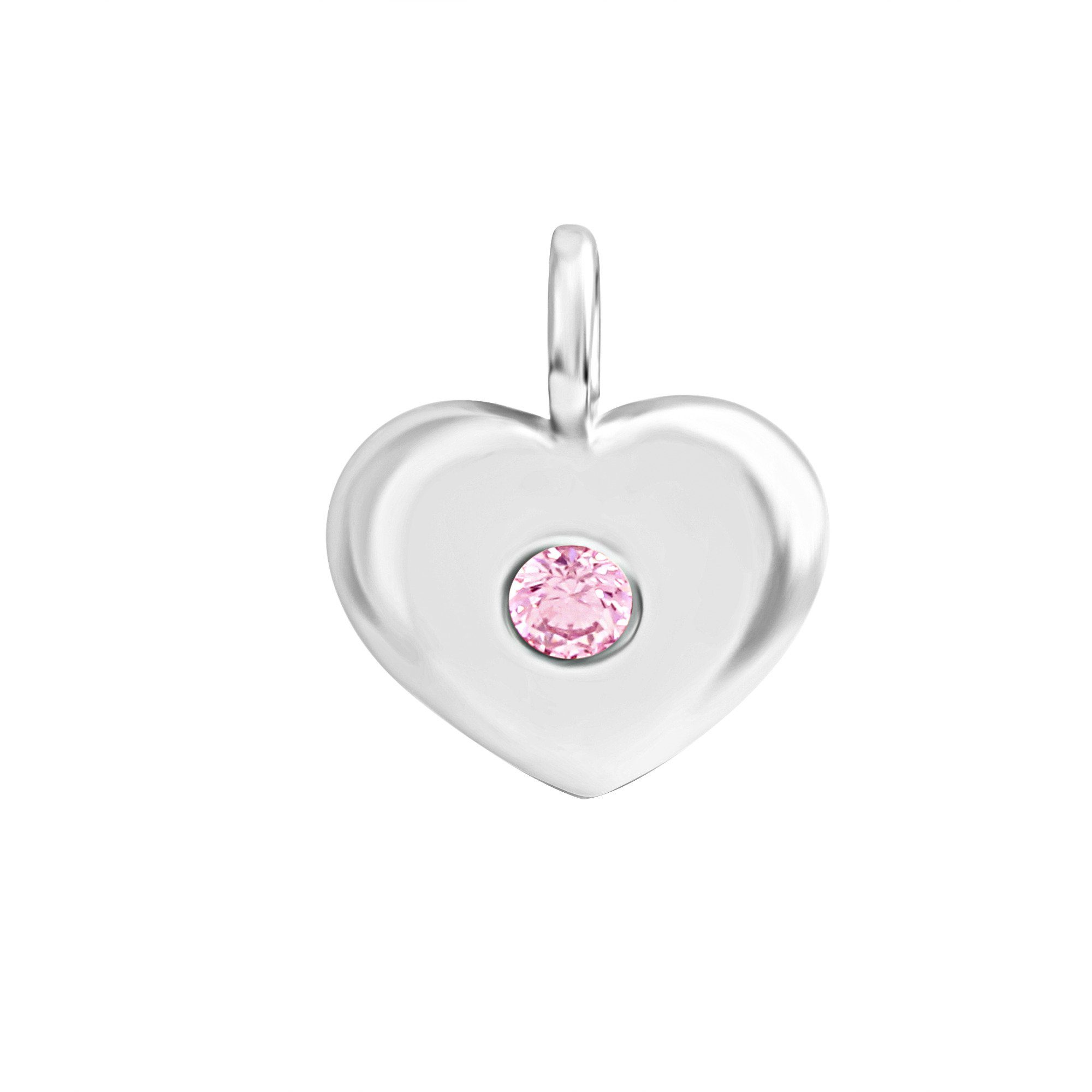 Kettenanhänger 925/-Sterling Silber rhodiniert Herz Zirkonia