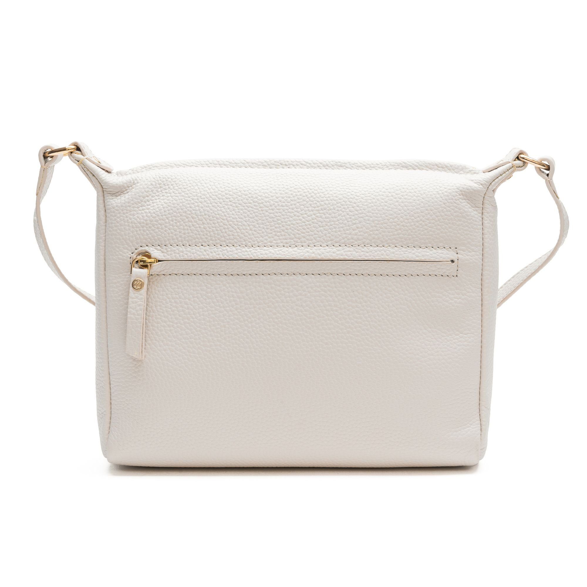 Bologna Leder offwhite Lazarotti Leather, Umhängetasche