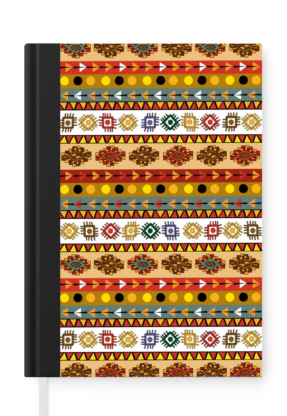 MuchoWow Notizbuch Maya - Muster - Lateinamerika, Journal, Merkzettel, Tagebuch, Notizheft, A5, 98 Seiten, Haushaltsbuch