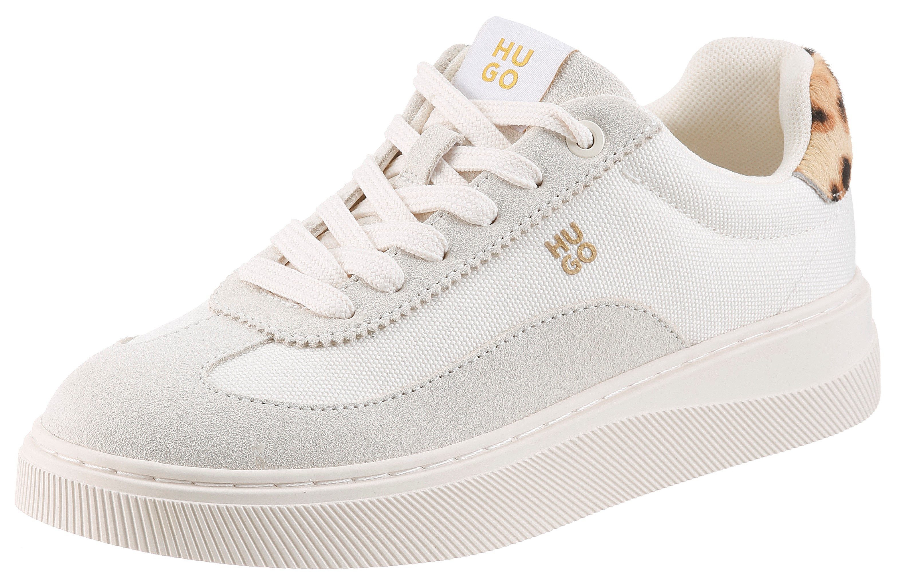 HUGO Lyzz Tenn Sneaker Schnürschuh, Halbschuh, Freizeitsneaker mit Kontrast an der Ferse
