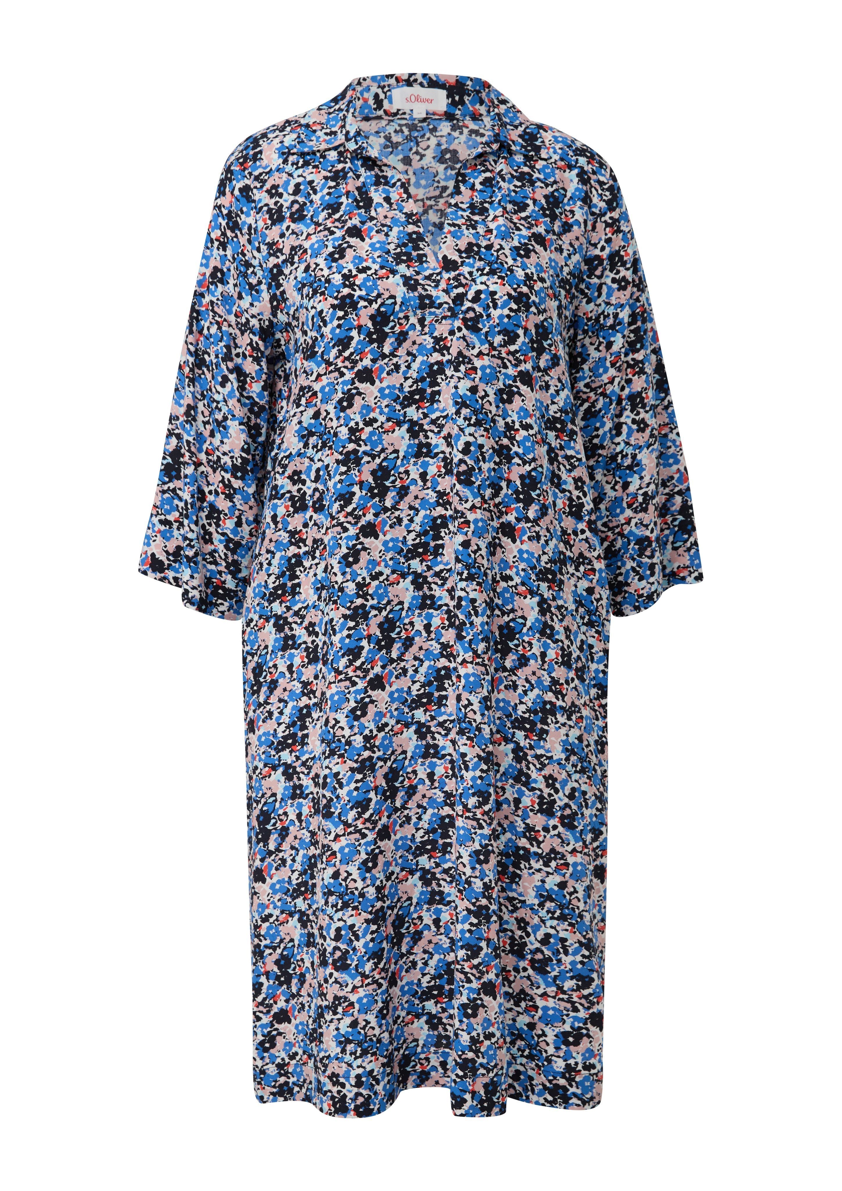 s.Oliver Tunikakleid Sommerkleid mit Alloverprint