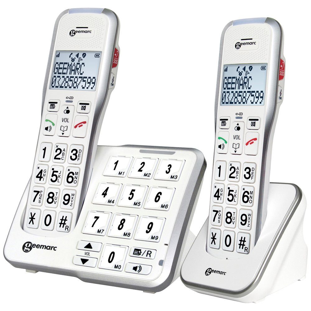 Geemarc Geemarc AMPLIDECT 595-2 PHOTO Schnurloses Seniorentelefon Anrufbeantwo Seniorentelefon