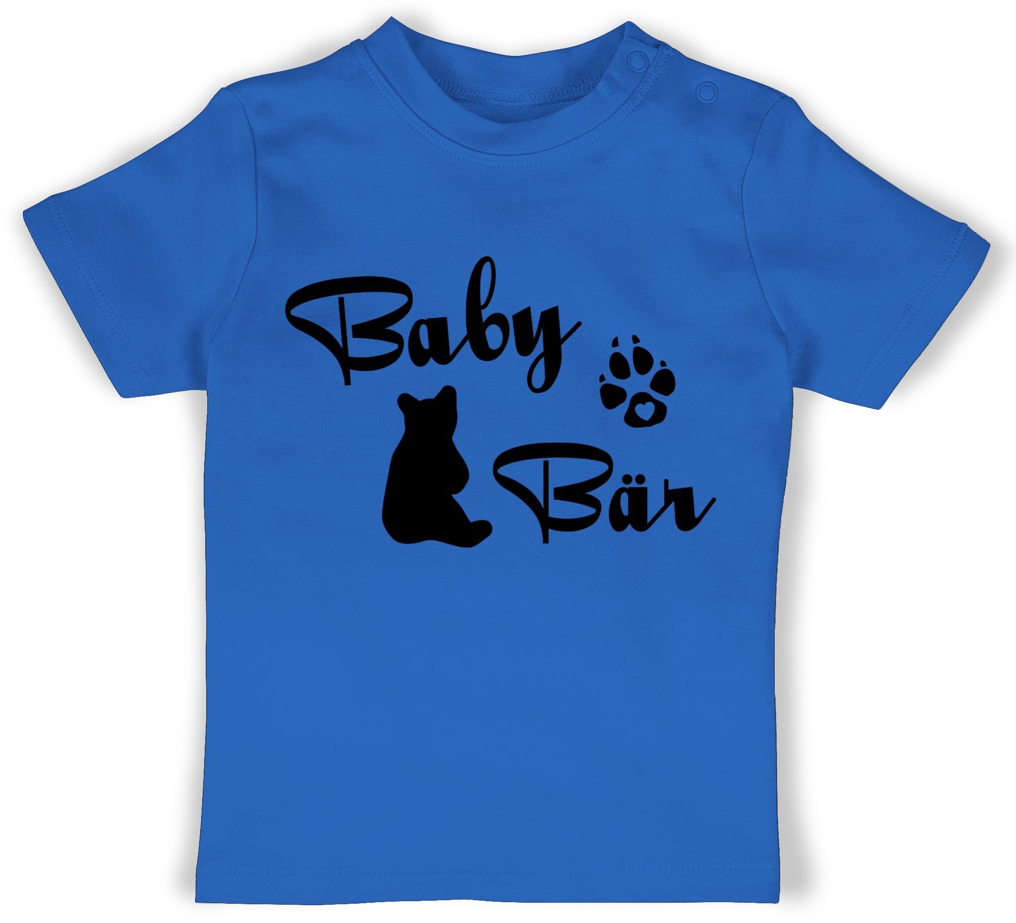 Shirtracer T-Shirt Baby Bär Lettering Strampler Baby Mädchen & Junge 2 Royalblau