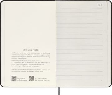 MOLESKINE Notizbuch, Smart A6, liniert, Fester Einband