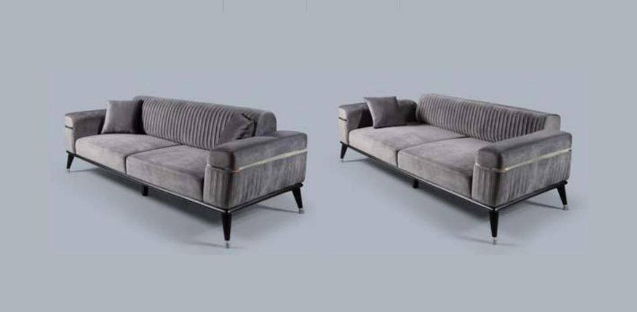 JVmoebel Sofa Luxus Graue Couch Europe Made Couchen Sofa Wohnzimmer Grau, in Möbel