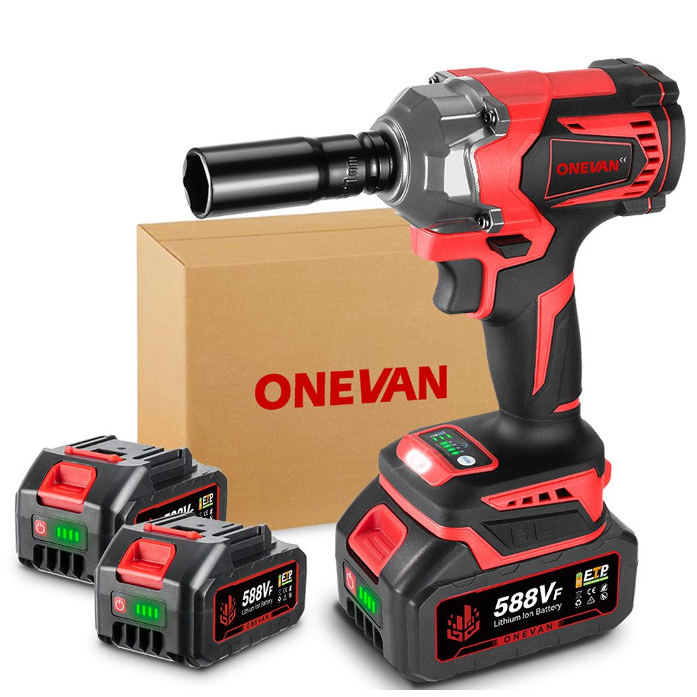 ONEVAN Akku-Schlagschrauber 950Nm Bürstenloser 1/2” Elektrischer Schlagschr günstig online kaufen