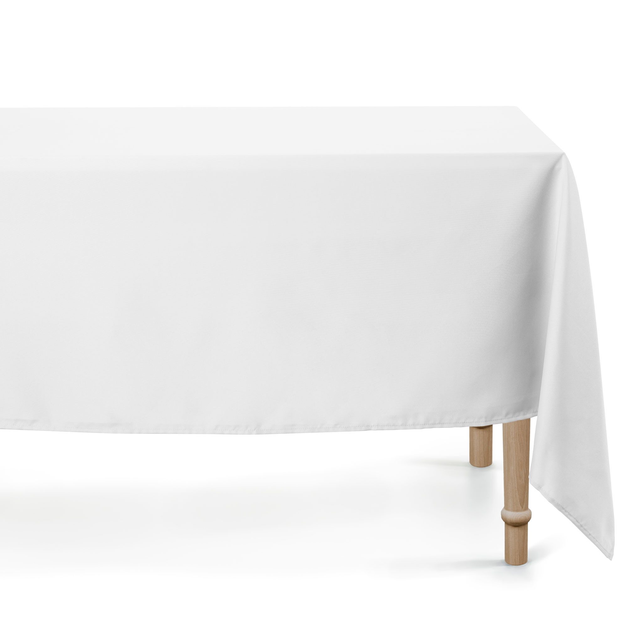 partydeco Узкие скатерти, Tischdecke rechteckig 180x300cm Polyester Stoff Weiß matt