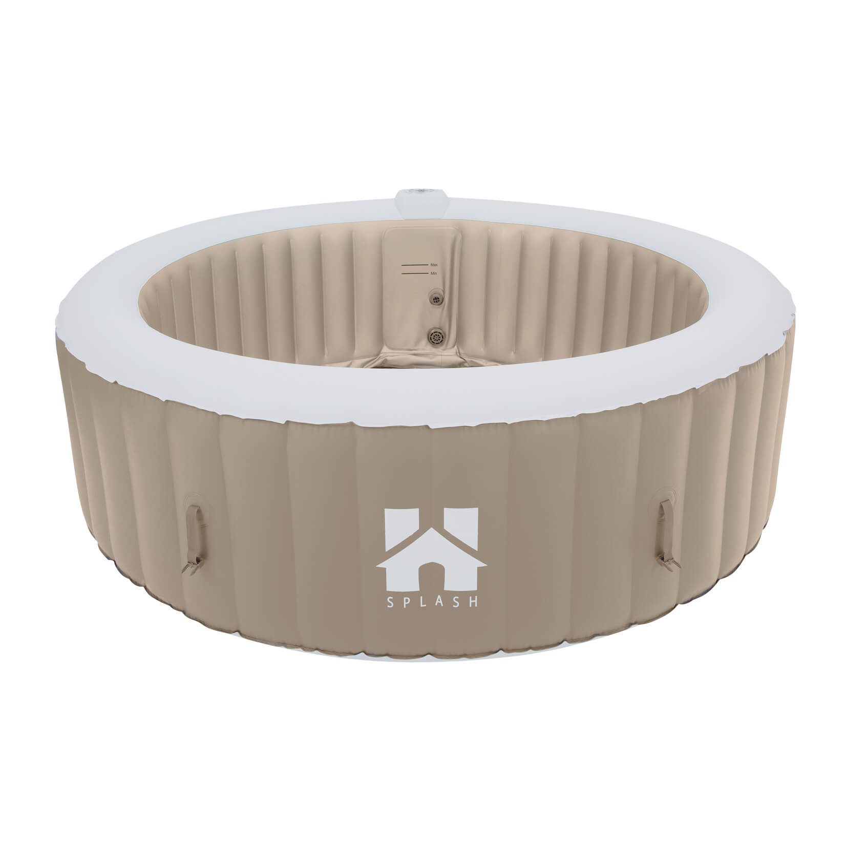HOME DELUXE Whirlpool Outdoor Whirlpool SPLASH - 6 Personen, (inkl. Abdeckung), 130 Luftdüsen, aufblasbar auf Knopfdruck