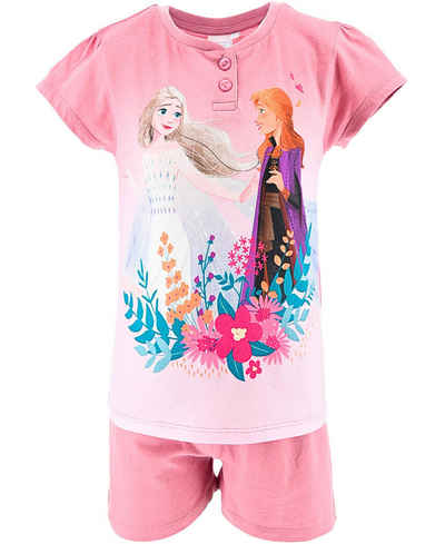 Disney Frozen Schlafanzug Elsa & Anna (2 tlg) Pyjama Set kurz - Mädchen Shorty Gr. 98-128 cm
