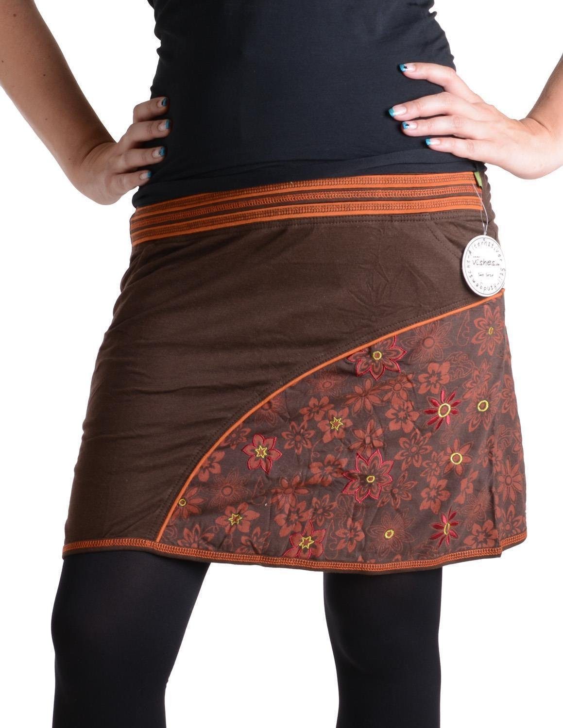 Vishes Minirock Bedruckter und bestickter Rock günstig online kaufen