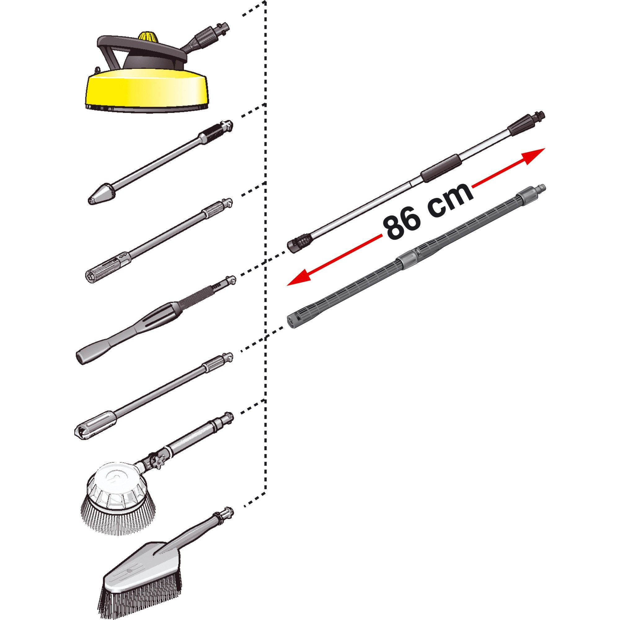 KÄRCHER Hochdruckreiniger Kärcher 1-stufige Strahlrohrverlängerung, 40cm