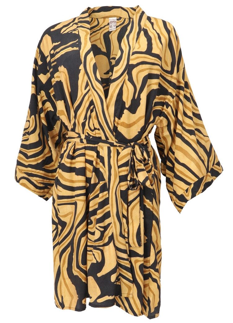 Guru-Shop Kimono Kurzer Kimono im Japan Style, Kimono Mantel,.., alternative Bekleidung – Bild 4 von 5