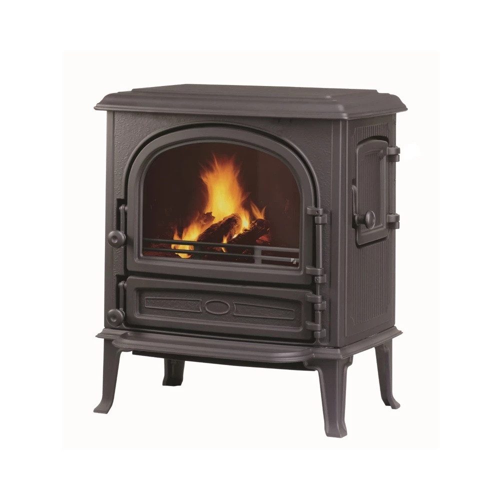 LEDA Kaminofen Kaminofen ANTIGUA M matt schwarz lackiert 9 kW 1003-01191