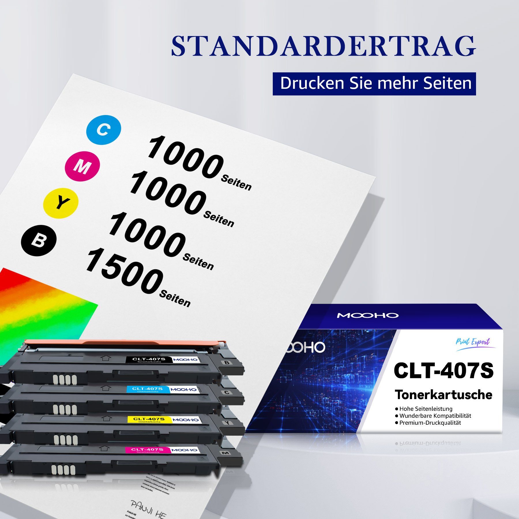 Tonerkartusche 325 SAMSUNG CLP-320 MOOHO CLX-3185 8er-pack CLT-407S für