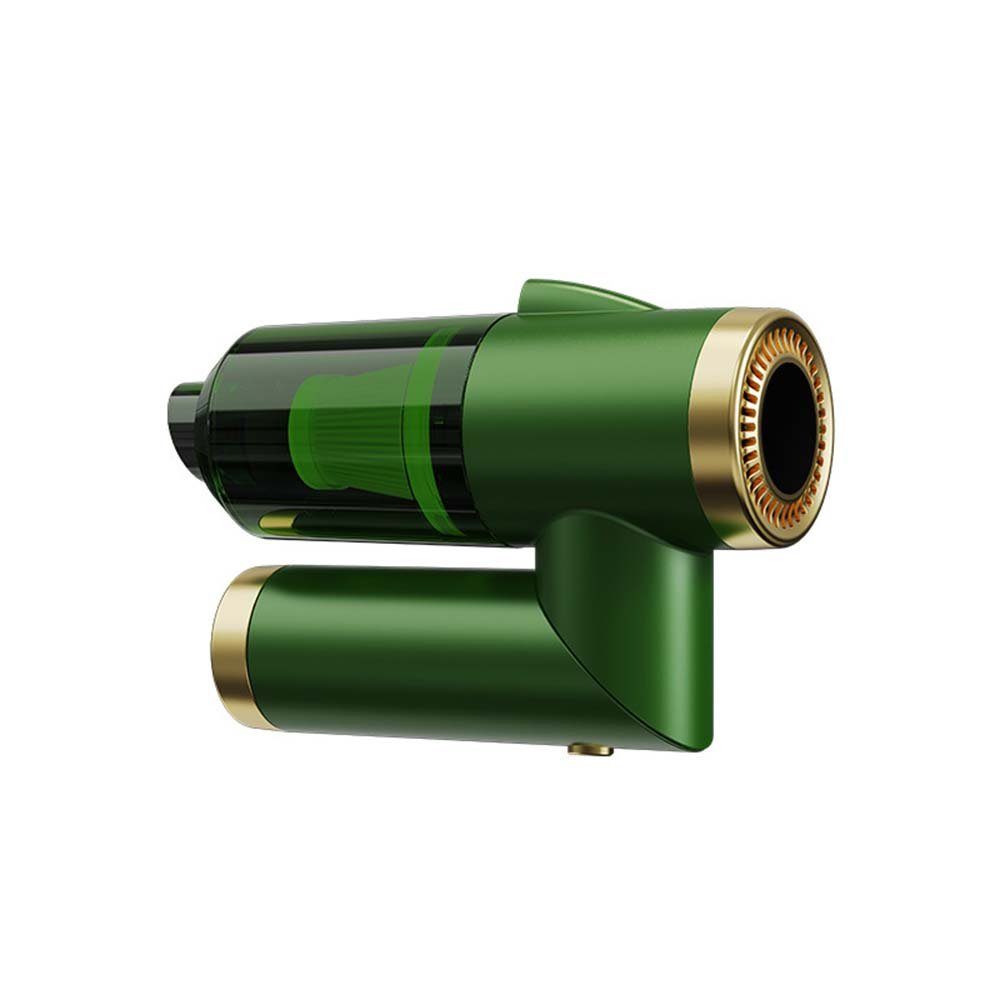 TUABUR Akku-Handstaubsauger 9000PA kabelloser Mini-Autostaubsauger mit LED-Beleuchtungsfunktion, Zusammenklappbarer 3-in-1-Multifunktions-Kleinstaubsauger Grün