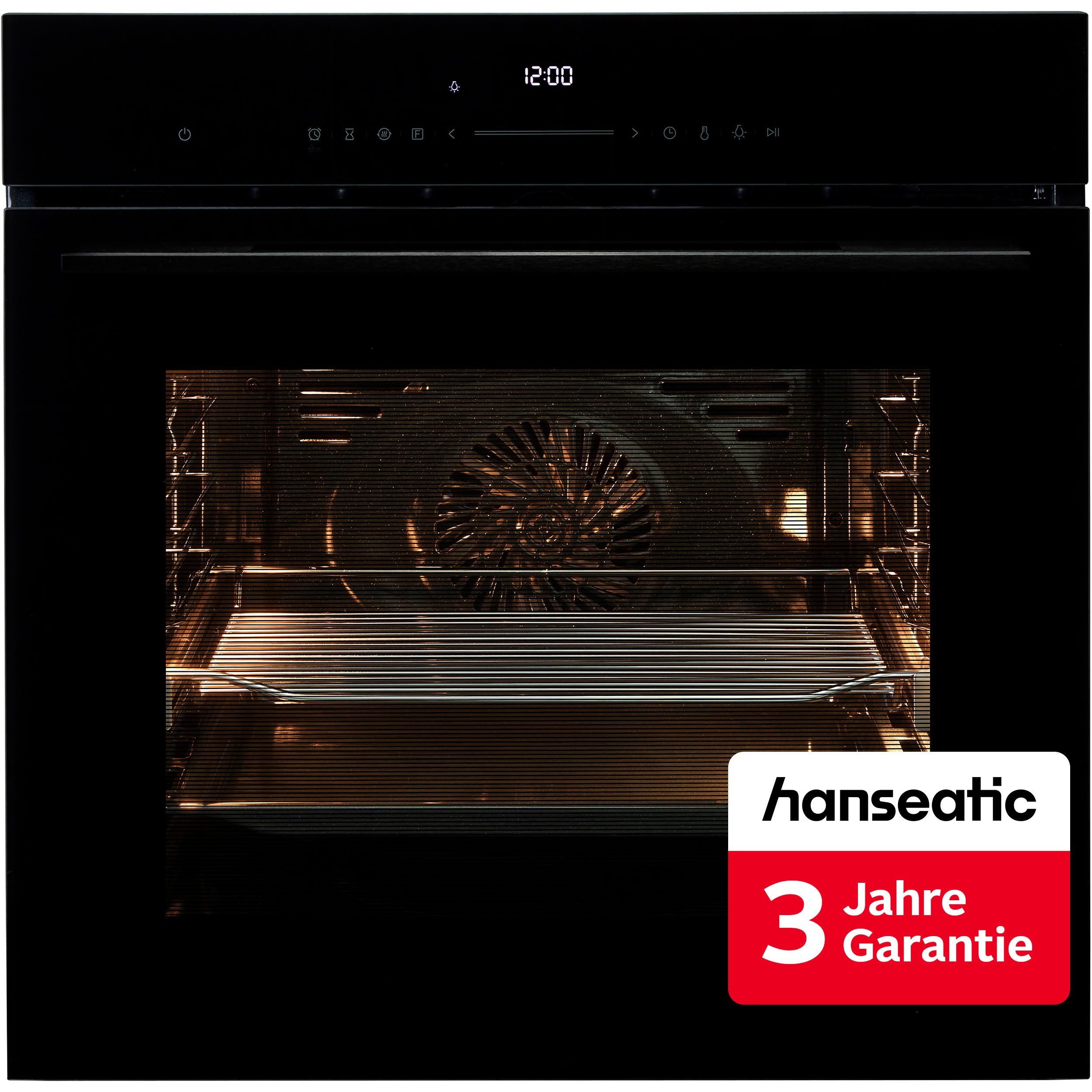 Hanseatic Pyrolyse Backofen HBO7213PA1, Pyrolyse-Selbstreinigung, inkl. 3 Jahre Herstellergarantie