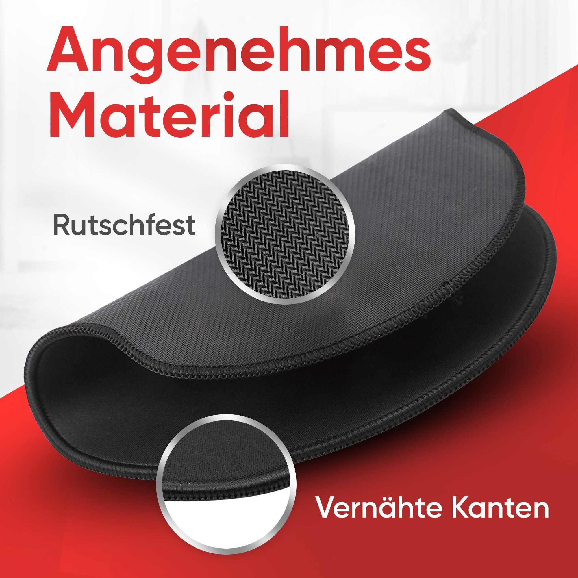wortek Mauspad Ergonomisches Mousepad mit Handgelenkauflage, Office Mauspad mit Gelkissen und Handballenauflage – Bild 4 von 5