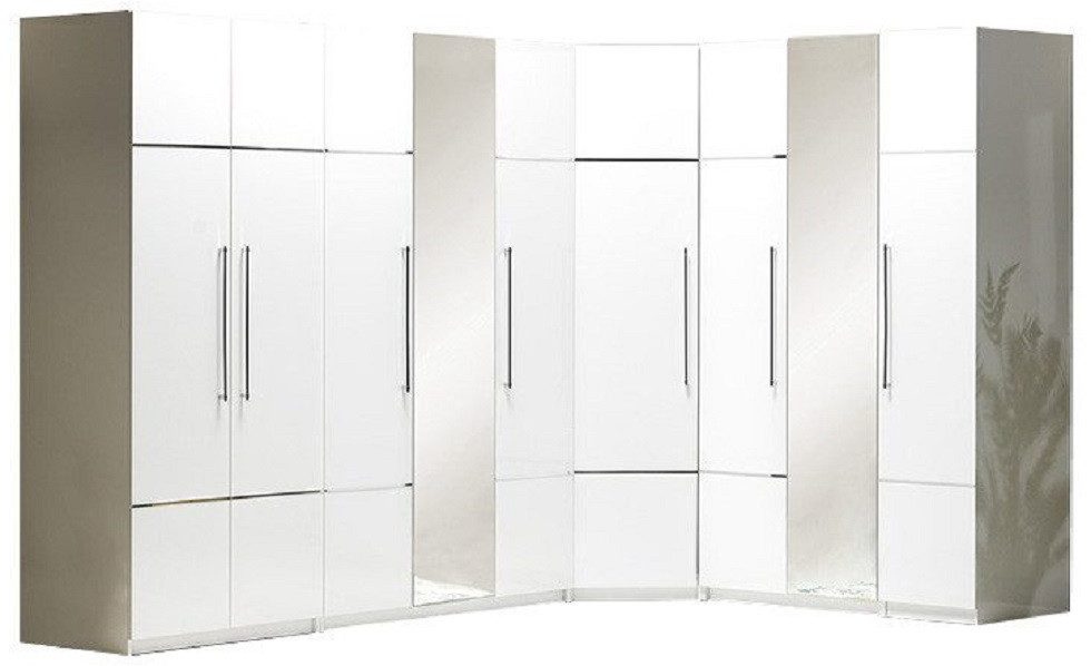 JVmoebel Eckkleiderschrank Eckschrank in Weiß mit modernem Design für stilvolle Räume (1-St., Kleiderschrank) Made in Europa