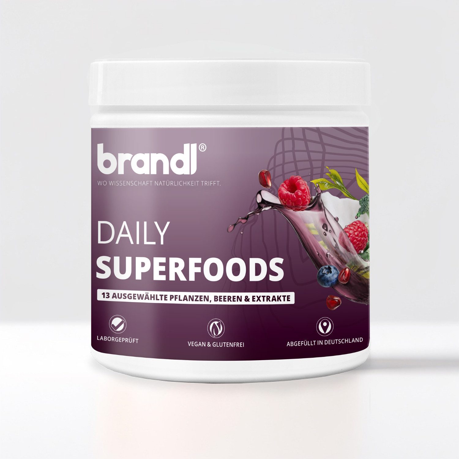 Brandl Nutrition Daily Superfoods Pulver - 13 ausgewählte Superfoods für deinen Alltag Pulver, 300 g