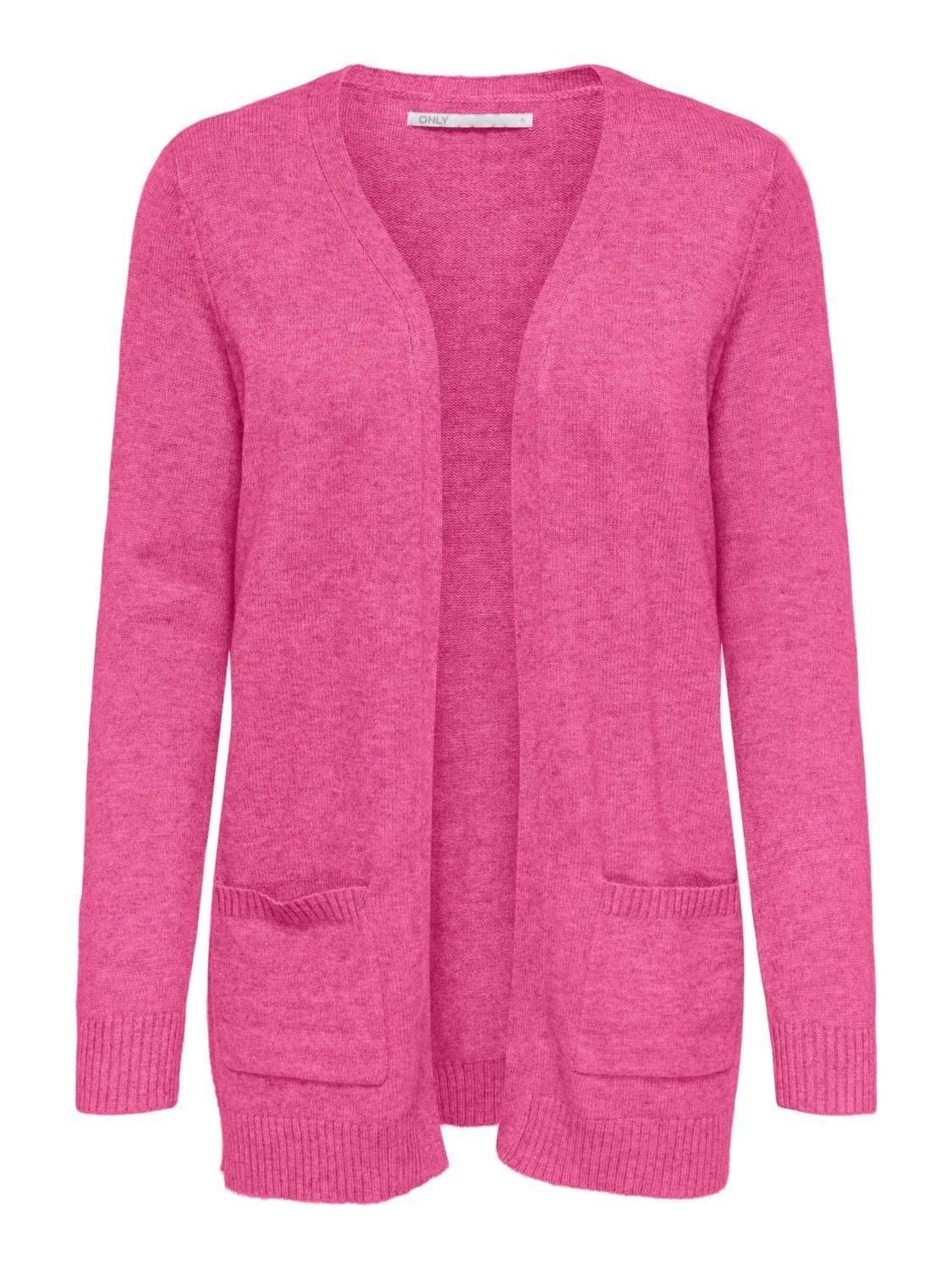 - offen Only female Open Cardigan Damen ONLY Knt Strick-Jacke Cardigan OnlLesly Pink