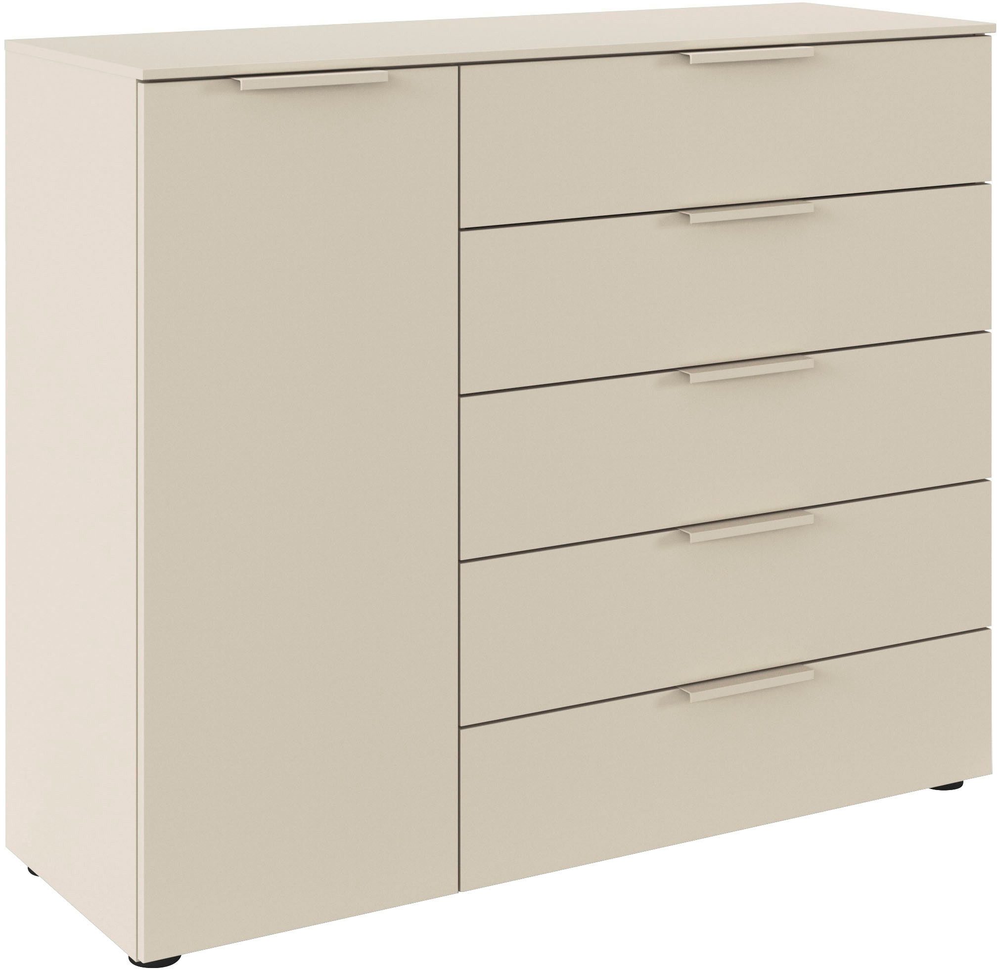 LeGer Home by Lena Gercke Kommode Kommode Sideboard Schubladen Türenkommode SERINA eleganter Eyecatcher (inkl. SOFT-CLOSE-FUNKTION), mit 5 Schubkästen und 1 Tür sowie Metallgriffen MADE IN GERMANY
