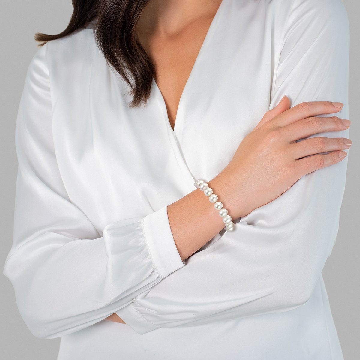 Valero Pearls Perlenarmband silber, mit Süßwasser-Zuchtperlen günstig online kaufen