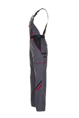 Planam Arbeitslatzhose Latzhose Highline schiefer/schwarz/rot Größe 52 (1-tlg)